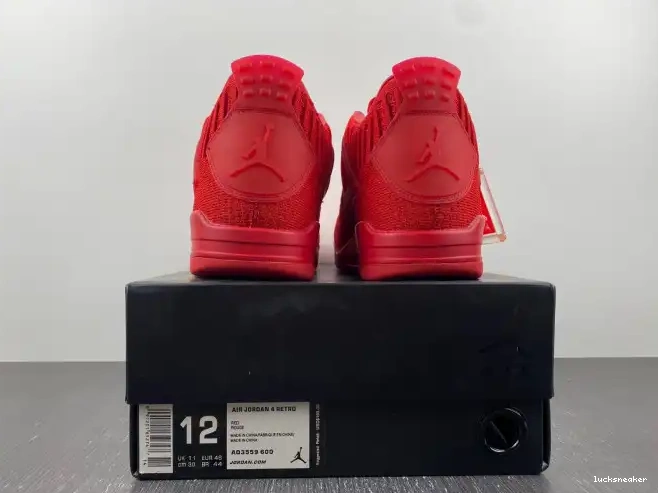 Reps LUCY Jordan 4 AQ3559-600 Flyknit Red Retro 0426